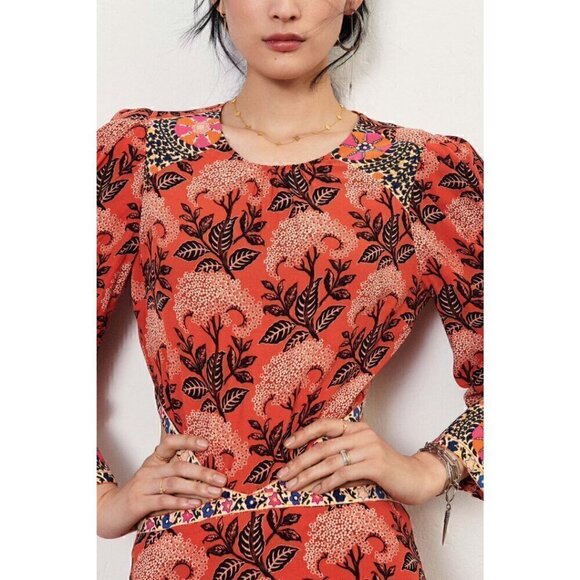 ba&sh Gabriel Cut Out Open Back Floral Print Maxi Dress - Picture 5 of 10